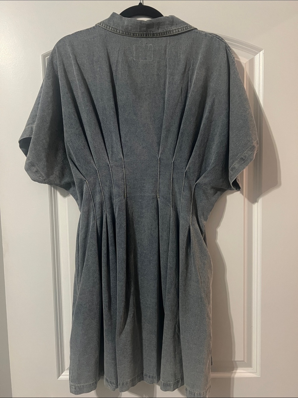 Umgee Light Blue Denim Button-Front Mini Dress - Picture 3 of 3